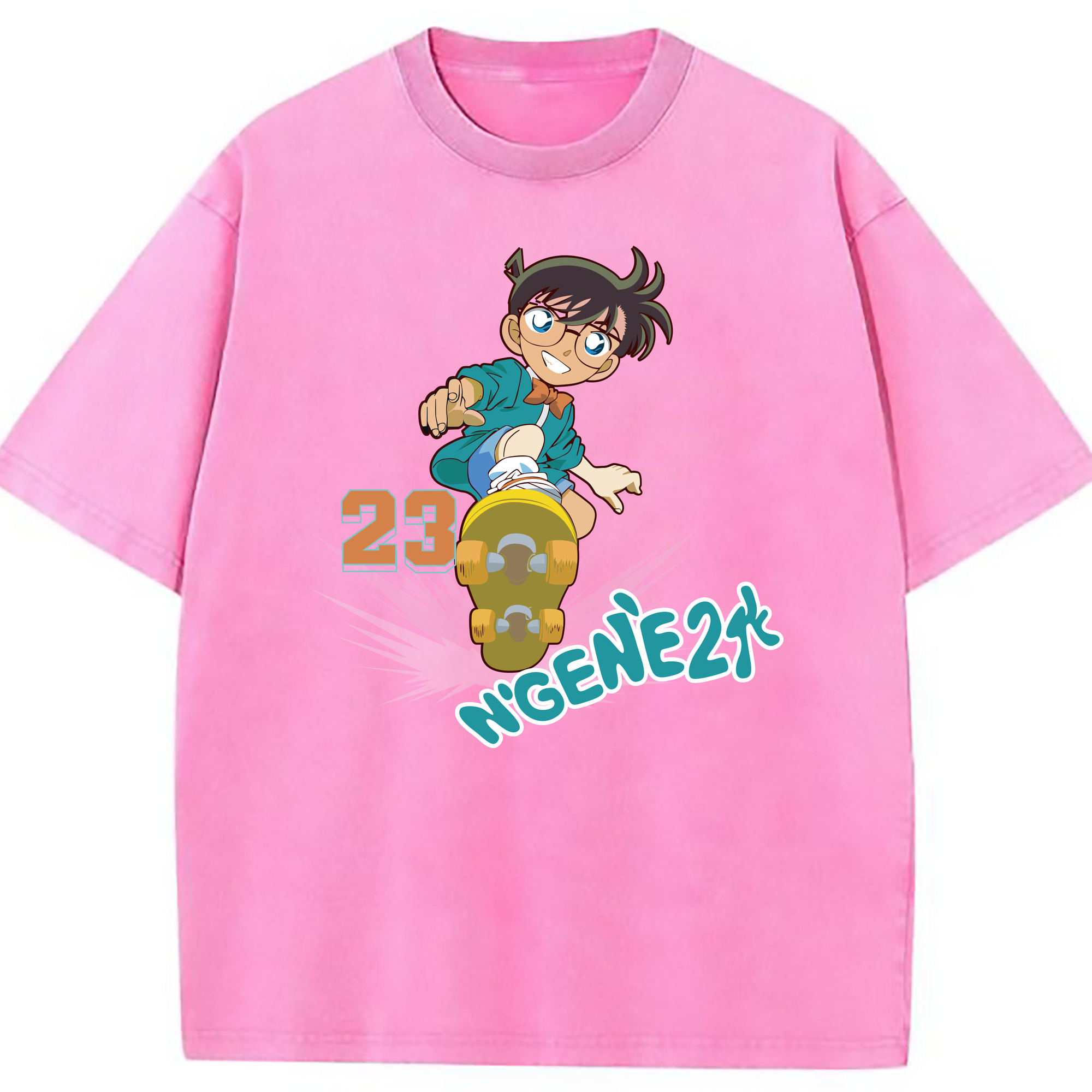 （画像用） 名探偵コナン 江戸川 コナン Detective Conan Conan Edogawa 綿100% ヴィンテージ風 半袖Tシャツ（フロントプリント）